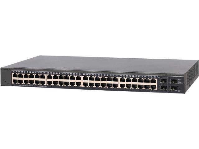 Netgear ProSafe GS748Tv5 48-port Gigabit Ethernet Smart Managed Switch, 48 x 1G + 4 x 1G SFP Ports - GS748T-500NAS