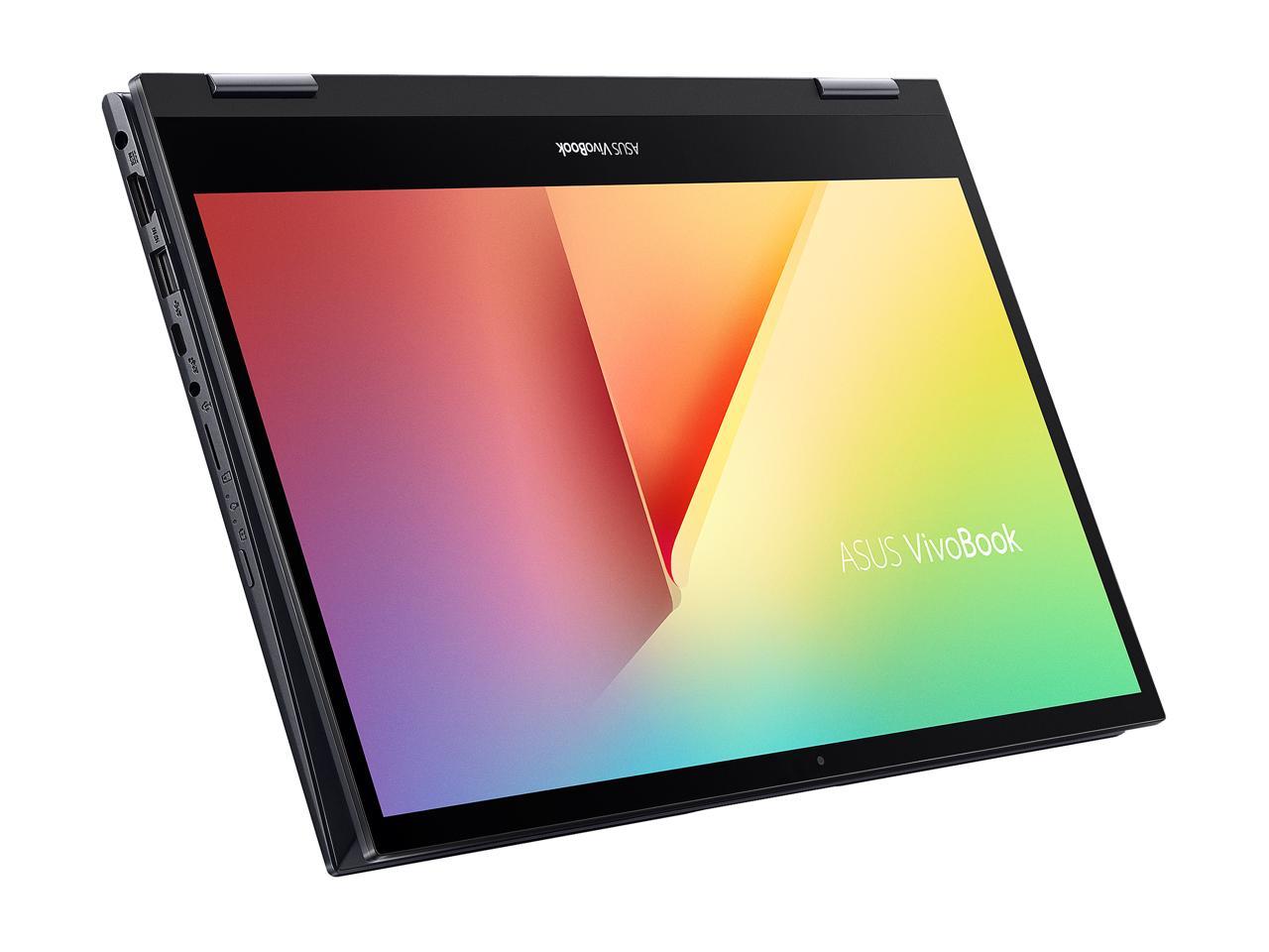 Asus VivoBook Flip 14" FHD Convertible Laptop, AMD R7-4700U, 2.0GHz, 8GB RAM, 512GB SSD, Win10H - TM420IA-DB71T (Refurbished)