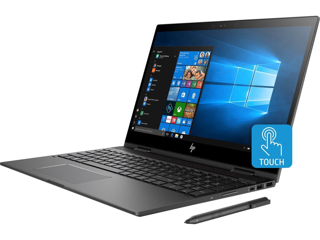 HP Envy x360 15-cp0010ca 15.6" FHD (Touchscreen) Convertible Notebook, AMD Ryzen 7, 2.00GHz, 8GB RAM, 1TB HDD,  Windows 10 Home 64-Bit- 4BQ01UA#ABL (Certified Refurbished)