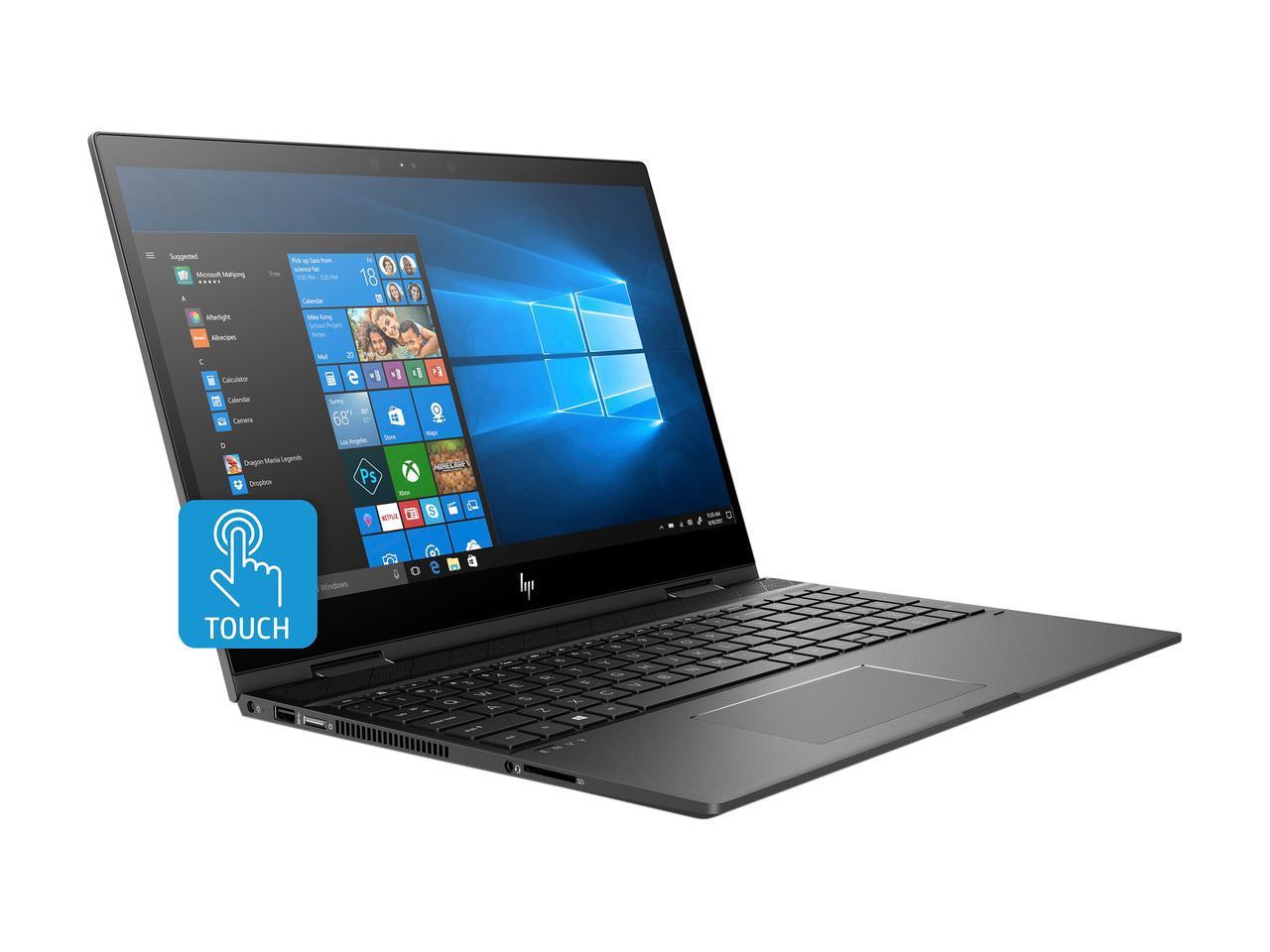 HP Envy x360 15-cp0010ca 15.6" FHD (Touchscreen) Convertible Notebook, AMD Ryzen 7, 2.00GHz, 8GB RAM, 1TB HDD,  Windows 10 Home 64-Bit- 4BQ01UA#ABL (Certified Refurbished)