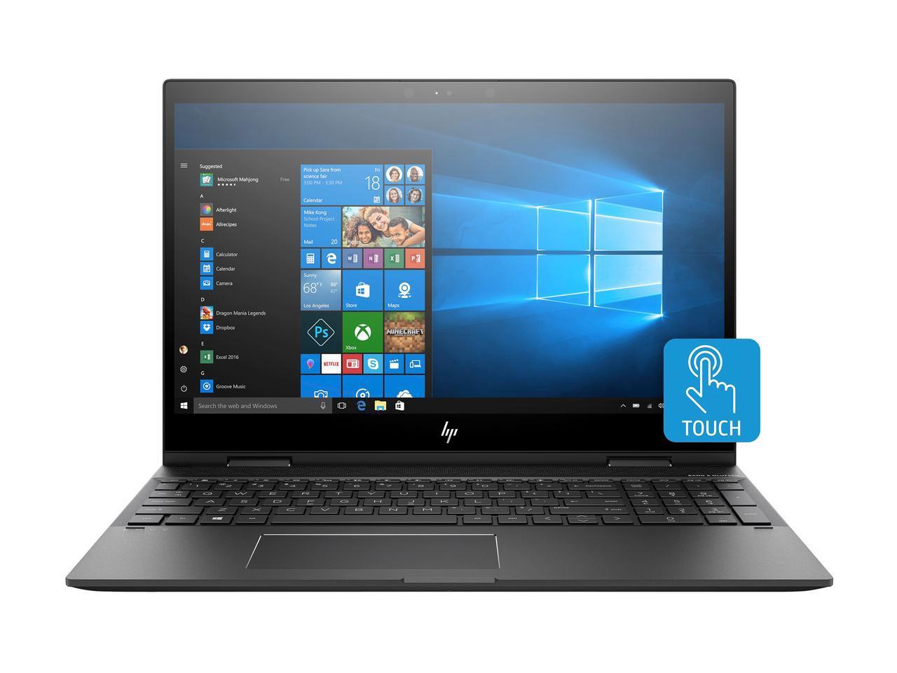 HP Envy x360 15-cp0010ca 15.6" FHD (Touchscreen) Convertible Notebook, AMD Ryzen 7, 2.00GHz, 8GB RAM, 1TB HDD,  Windows 10 Home 64-Bit- 4BQ01UA#ABL (Certified Refurbished)