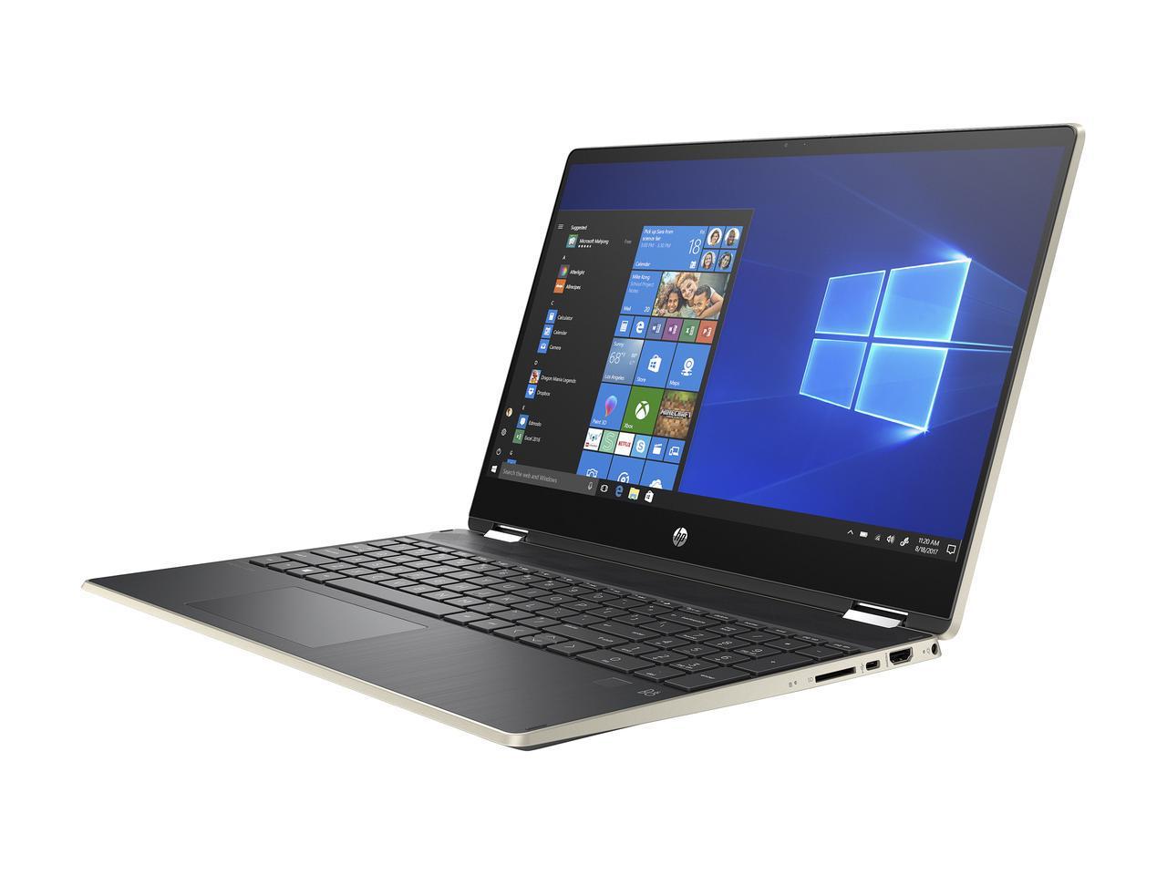 HP Pavilion x360 15-dq0078nr 15.6" FHD (Touchscreen) Convertible Notebook, Intel Core i5-8265U, 1.60GHz, 8GB RAM, 256GB SSD, Windows 10 Home 64-Bit- 6BM95UA#ABA