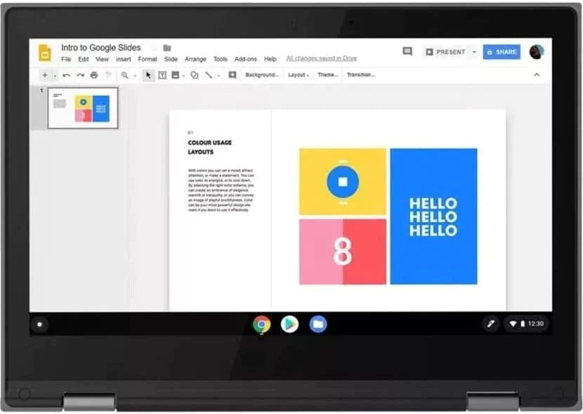 Lenovo 300e 11.6" HD 2nd Gen Convertible Chromebook, Intel Celeron N4120, 1.10GHz, 8GB RAM, 64GB eMMC, Chrome OS - 81MB0061US
