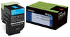 Lexmark 701C Cyan Return Program Toner Cartridge, 1000 Pages Yield - 70C10C0