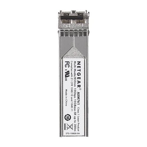 Netgear Prosafe 10 Gigabit Ethernet SFP+ Module, 10GBASE-SR SFP+ LC GBIC, 10 Pack - AXM761P10-10000S