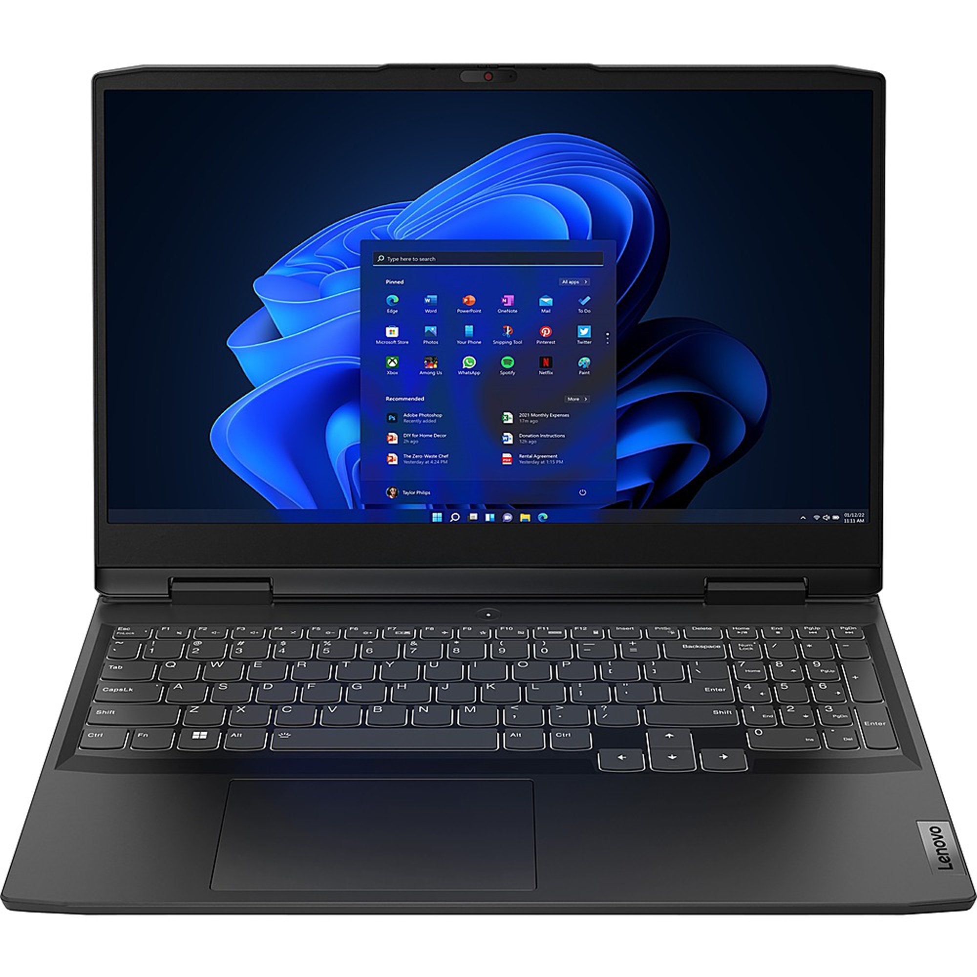 Lenovo IdeaPad Gaming 3 15ARH7 15.6" FHD Notebook, AMD R5-6600H, 3.30GHz, 8GB RAM, 256GB SSD, Win11H - 82SB0015US