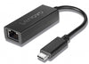 Lenovo USB-C to Ethernet Adapter, RJ45, Wired, Black- 4X90S91831