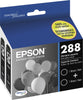 Epson 288 DURABrite Ultra Black Dual Ink Cartridges (2-Pack), 175 Pages - T288120-D2