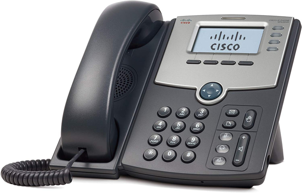 Cisco SPA 504G 4-Line IP Phone with Display, 4 x Total Line, VoIP, Caller ID, 2 x RJ-45, PoE Ports - SPA504G (Certified Refurbished)