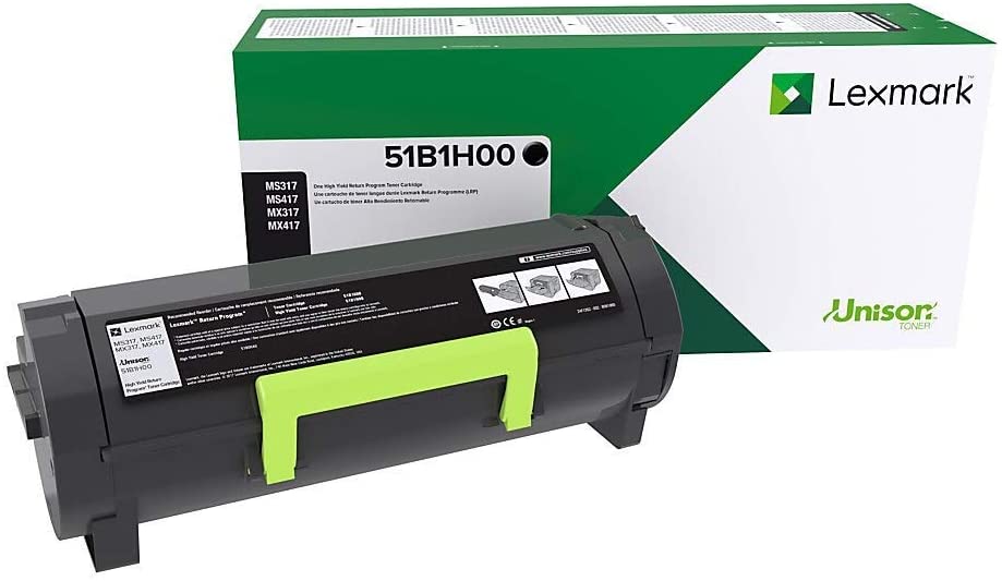 Lexmark MS/MX 417, 517, 617 High Yield Return Program Toner Cartridge, 8500 Pages - 51B1H00