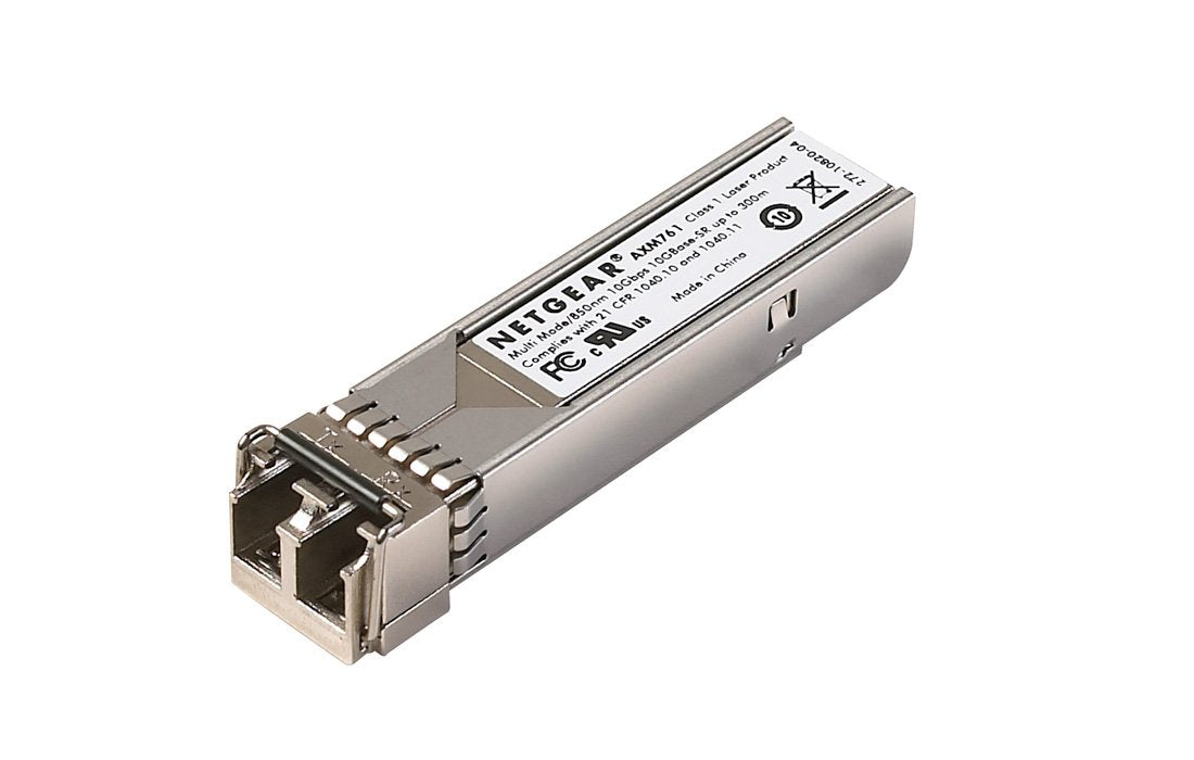 Netgear Prosafe 10 Gigabit Ethernet SFP+ Module, 10GBASE-SR SFP+ LC GBIC, 10 Pack - AXM761P10-10000S