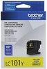 Brother Genuine Standard-Yield Yellow Ink Cartridge, 300 Pages - LC101Y