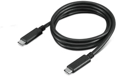 Lenovo USB-C Cable, USB-C/USB-C, 1m Data Transfer Cable, Black - 4X90U90619
