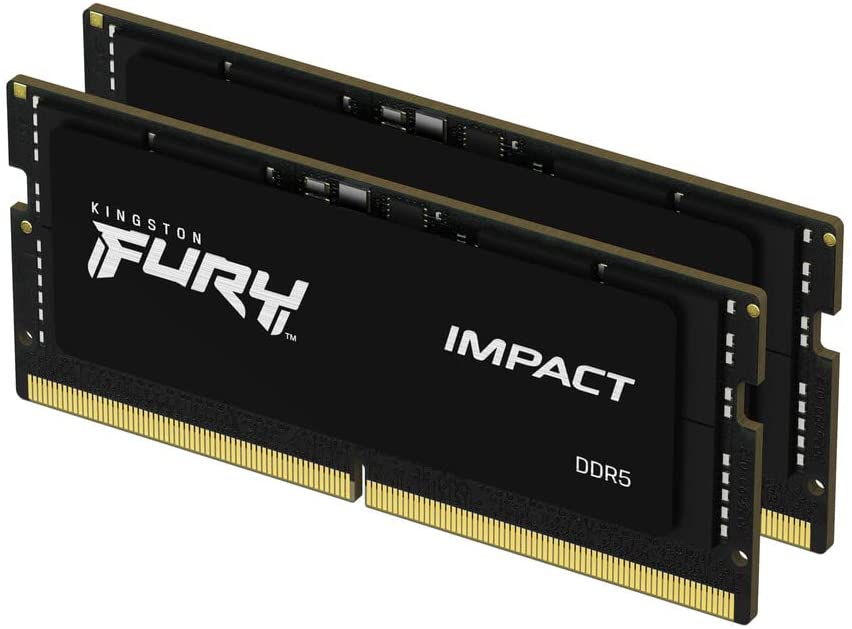 Kingston Fury Impact 16GB (2x8GB) DDR5-4800 On-die ECC Memory Module, 262-pin SoDIMM- KF548S38IBK2-16