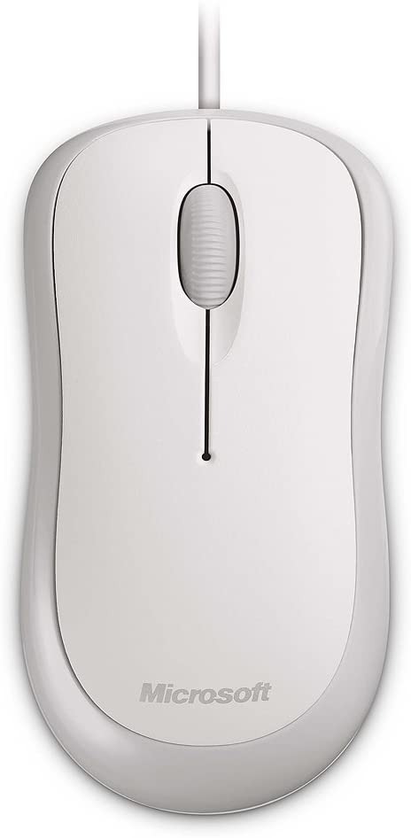 Microsoft Basic Optical Mouse for Business, USB, 3 Buttons, White - 4YH-00006