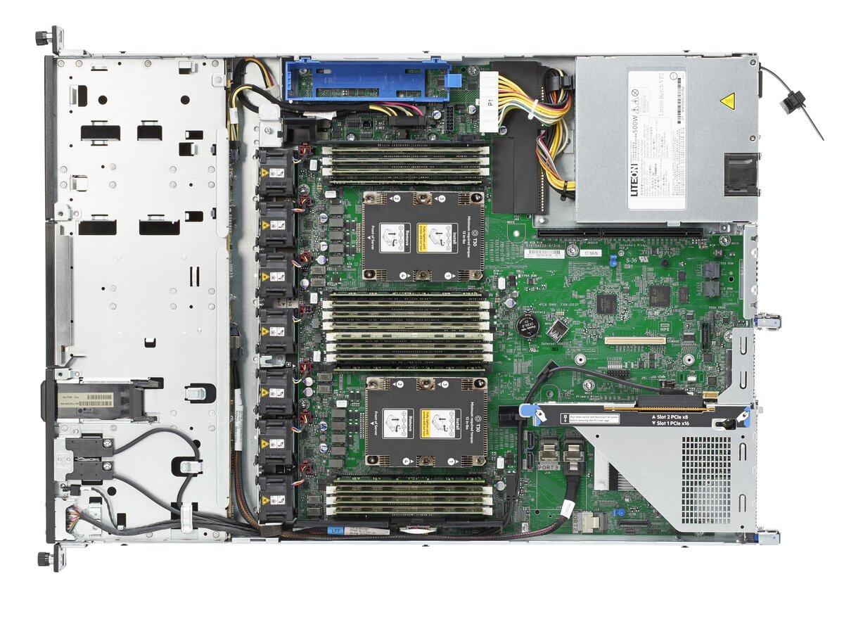 HPE ProLiant DL160 Gen10 1U Rack Server, Intel Xeon Scalable 4110, 2.10GHz, 16GB Memory, 500W - 878970-B21