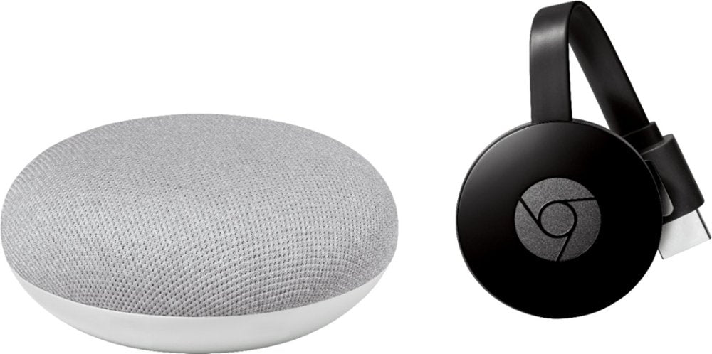 Google Home Mini Smart Speaker with Google Assistant, Wireless Speaker, Dual-Band  WiFi, Voice Controller, Bluetooth, Chalk - GA00210-US