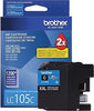 Brother Genuine Super High-Yield Cyan Ink Cartridge, 1200 Pages - LC105C