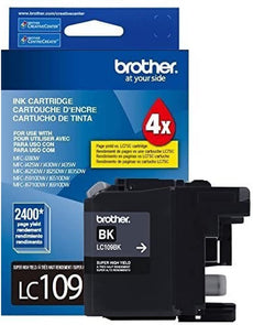 Brother Genuine Super High-Yield Black Ink Cartridge, 2,400 Pages - LC109BK