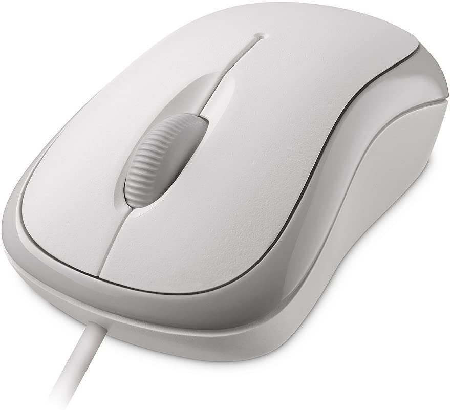 Microsoft Basic Optical Mouse for Business, USB, 3 Buttons, White - 4YH-00006