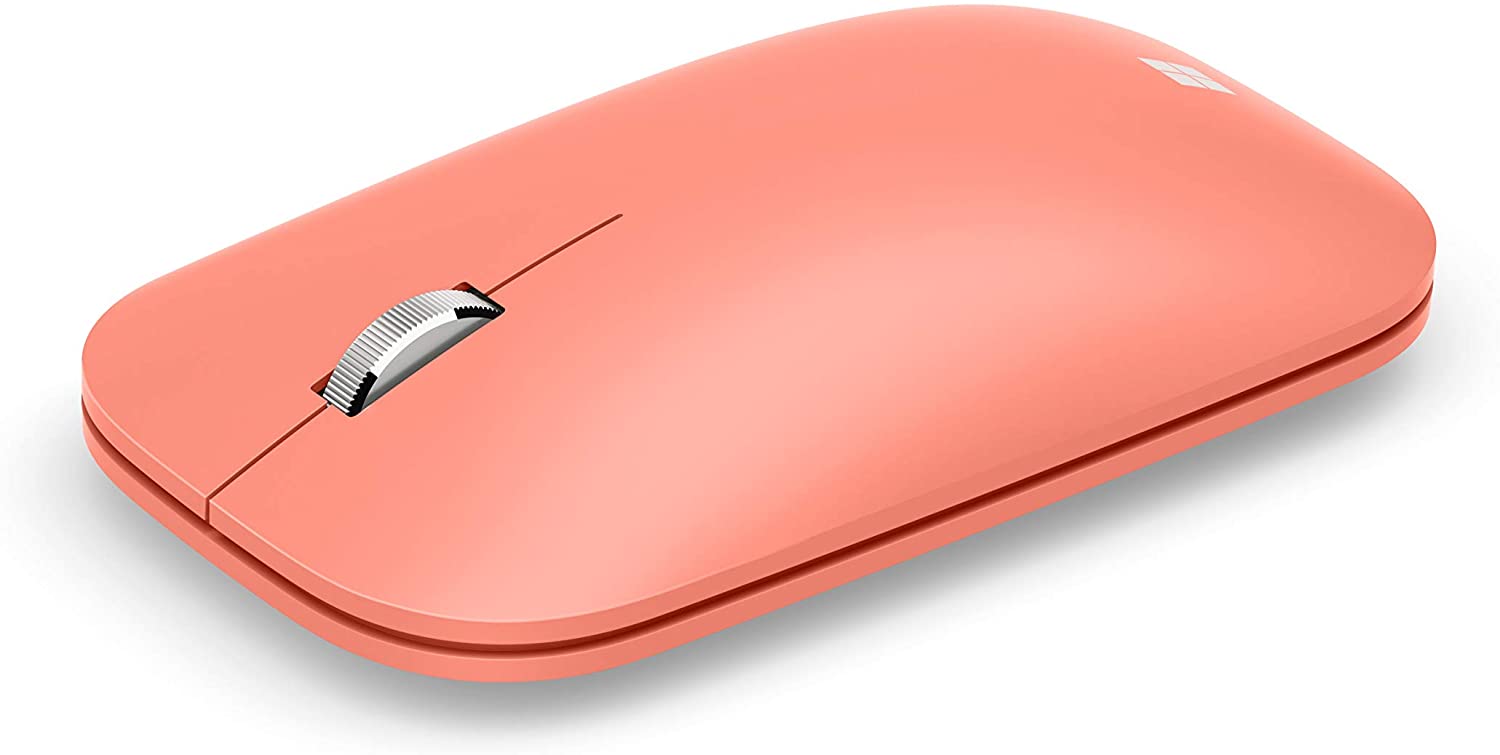 Microsoft Modern Mobile Mouse, Bluetooth, 2.4GHz, 4 Buttons, BlueTrack, Peach - KTF-00040