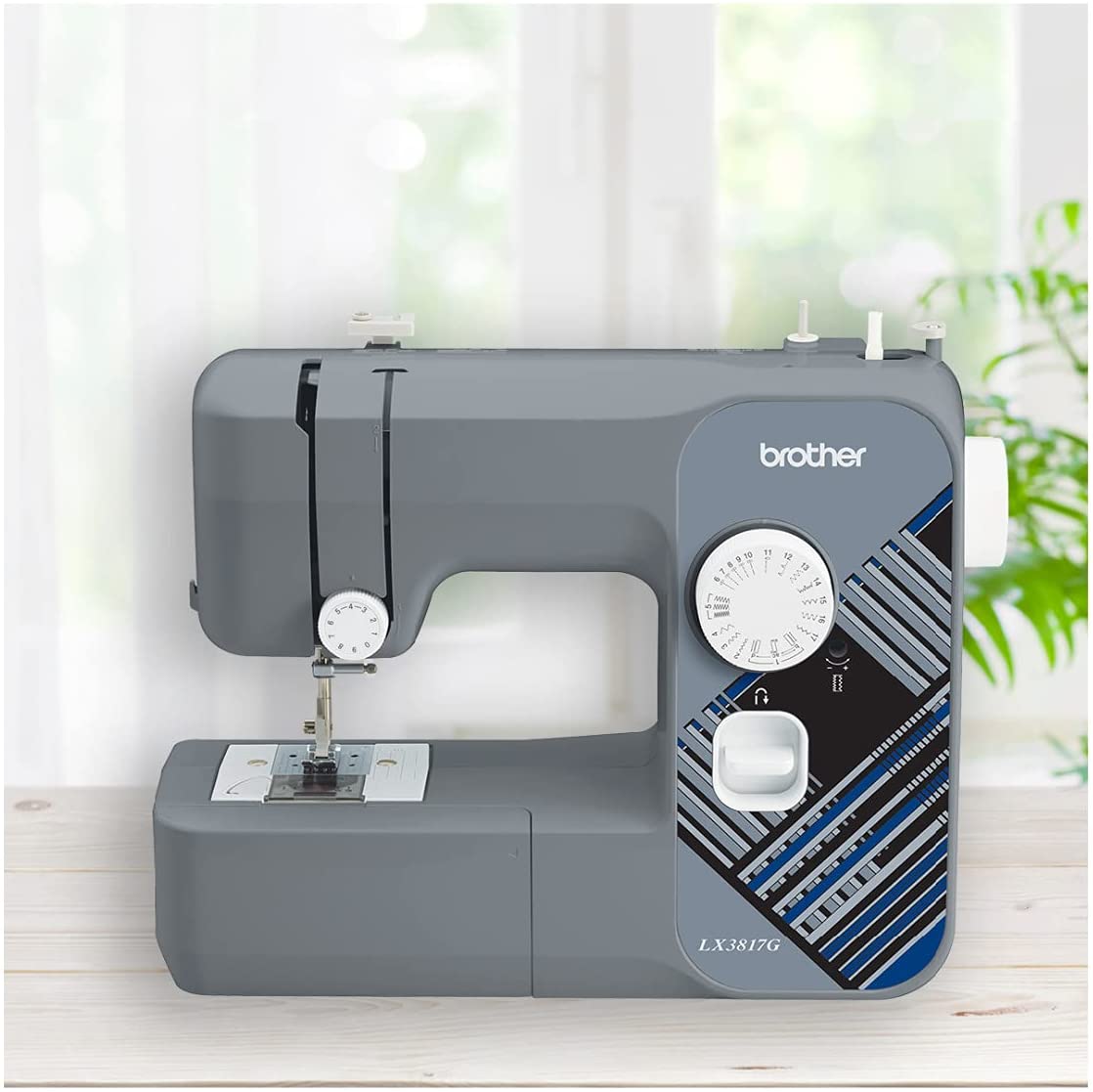 Brother RLX3817G 17-Stitch Full-size Electric Sewing Machine, LED, Gray - RLX3817G (Certified Refurbished)