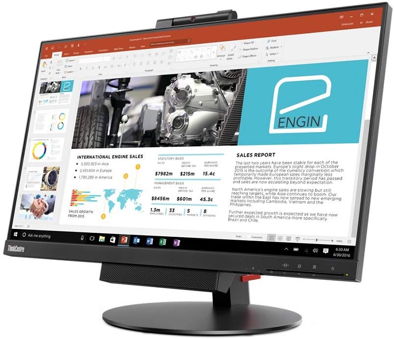 Lenovo ThinkCentre Tiny-In-One 23.8" Full HD Gen 3 Monitor, 14ms, 16:9, 1K:1-Contrast - 10QYPAR1US (Certified Refurbished)