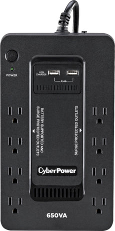 CyberPower 8-Outlet 650VA Uninterruptible Power Supply, PC Battery Back-Up System - SX650U (Certified Refurbished)