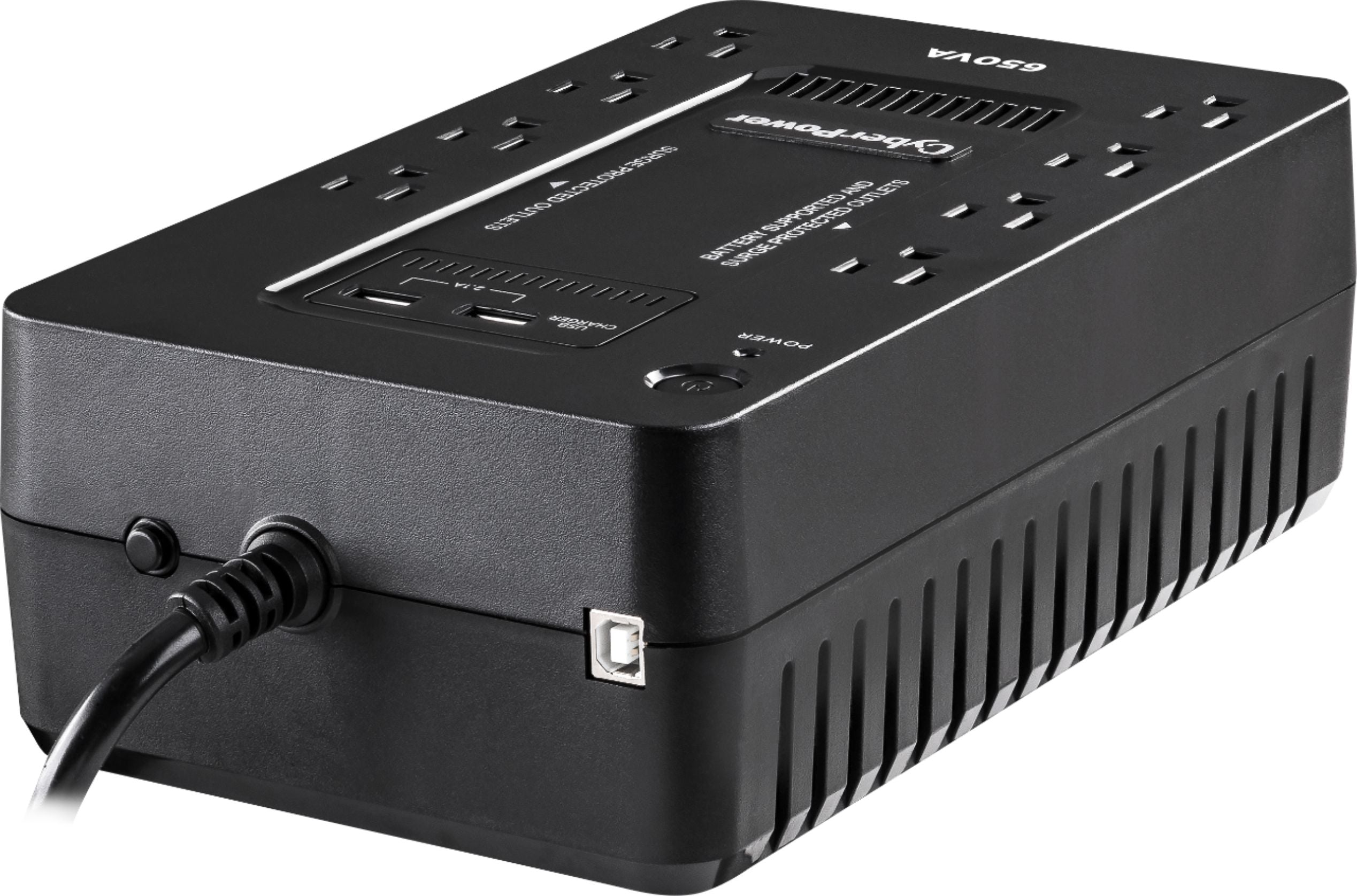 CyberPower 8-Outlet 650VA Uninterruptible Power Supply, PC Battery Back-Up System - SX650U (Certified Refurbished)