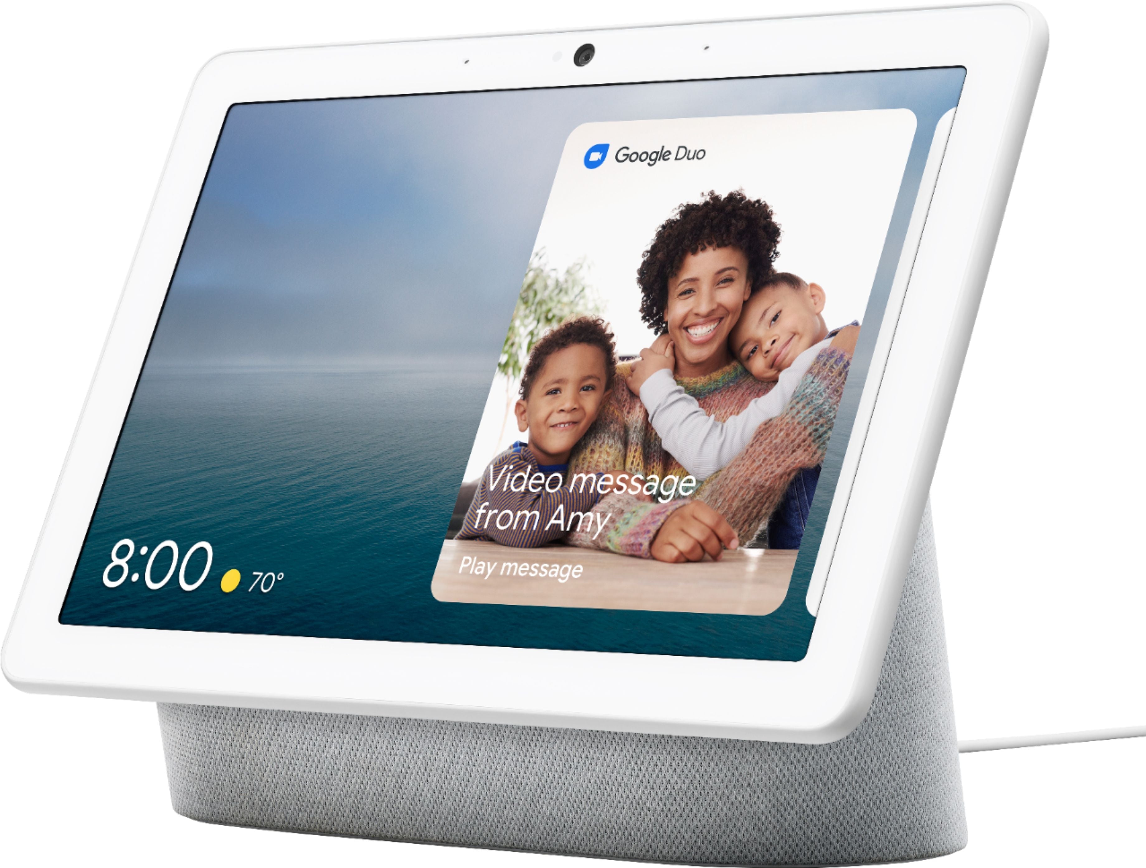 Google Nest Hub Max Smart Display with Google Assistant, 10" HD, Speaker, WiFi, Bluetooth, Chalk - GA00426-US (Refurbished)