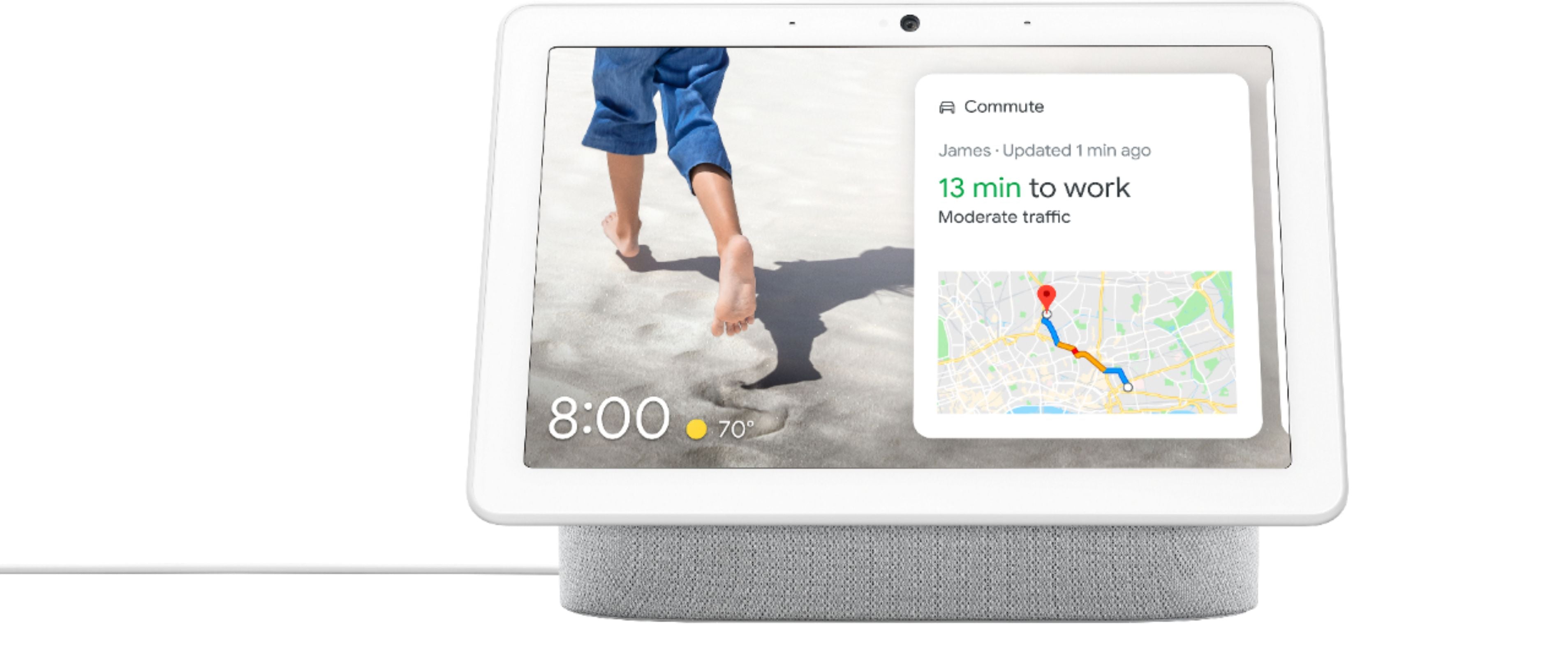 Google Nest Hub Max Smart Display with Google Assistant, 10" HD, Speaker, WiFi, Bluetooth, Chalk - GA00426-US (Refurbished)