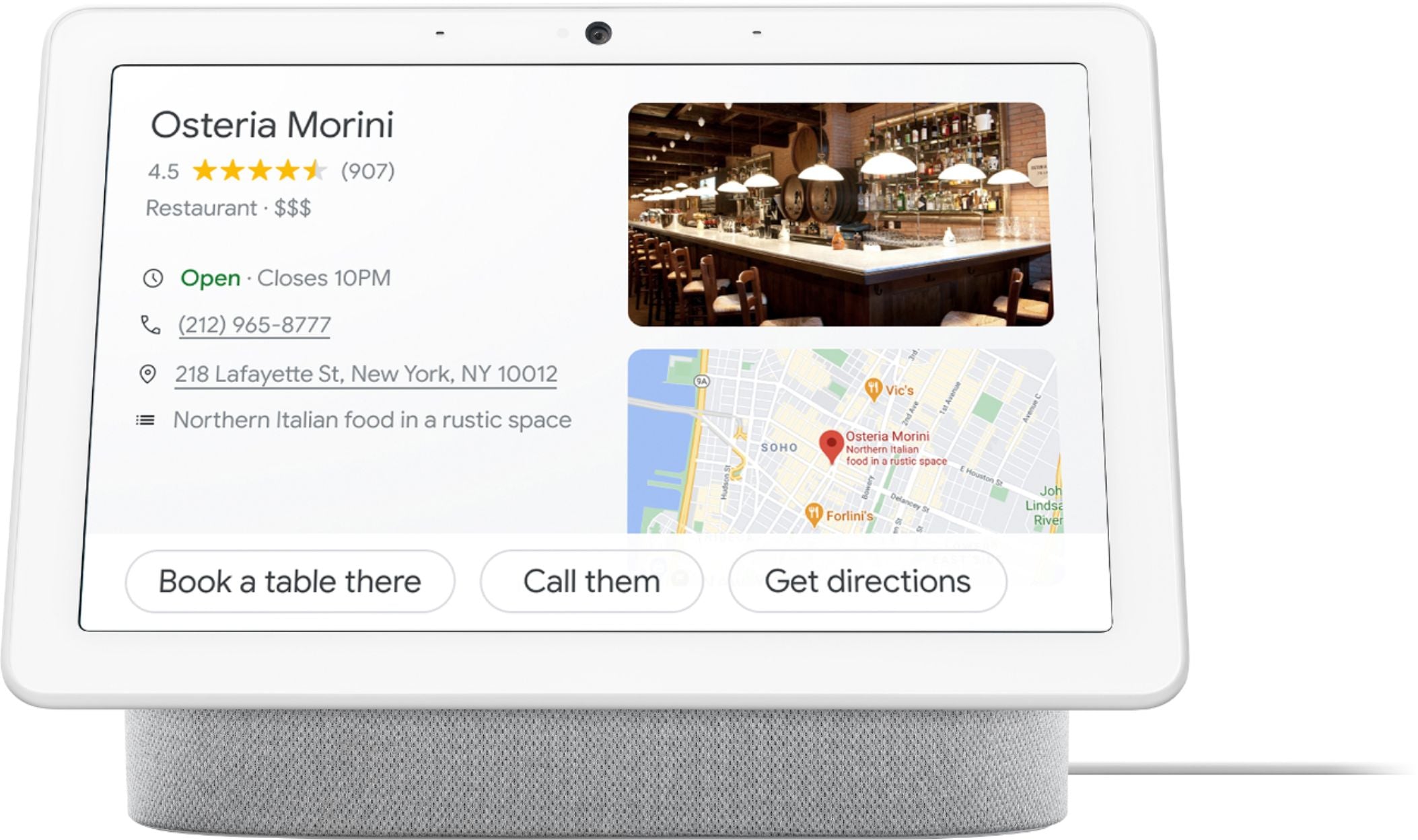 Google Nest Hub Max Smart Display with Google Assistant, 10" HD, Speaker, WiFi, Bluetooth, Chalk - GA00426-US (Refurbished)