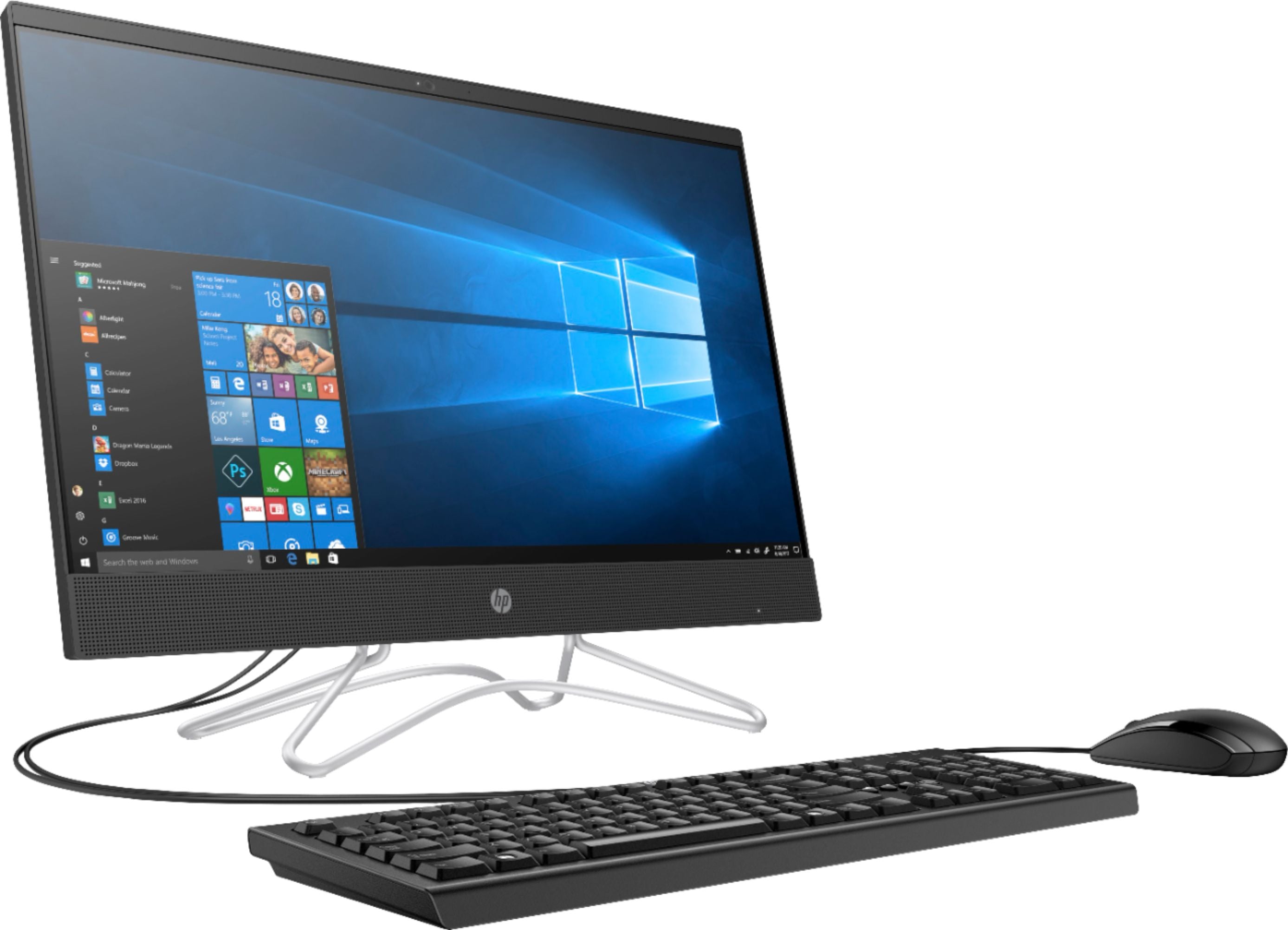 HP 24-f0034 23.8" FHD All-in-One Computer, Intel i3-9100T, 3.10GHz, 8GB RAM, 256GB SSD, Win10H - 2HK06AAR#ABA (Certified Refurbished)