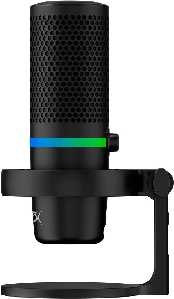 HP HyperX DuoCast USB Microphone, RGB Lighting, 3.5mm Audio, USB-C, Black - 4P5E2AA