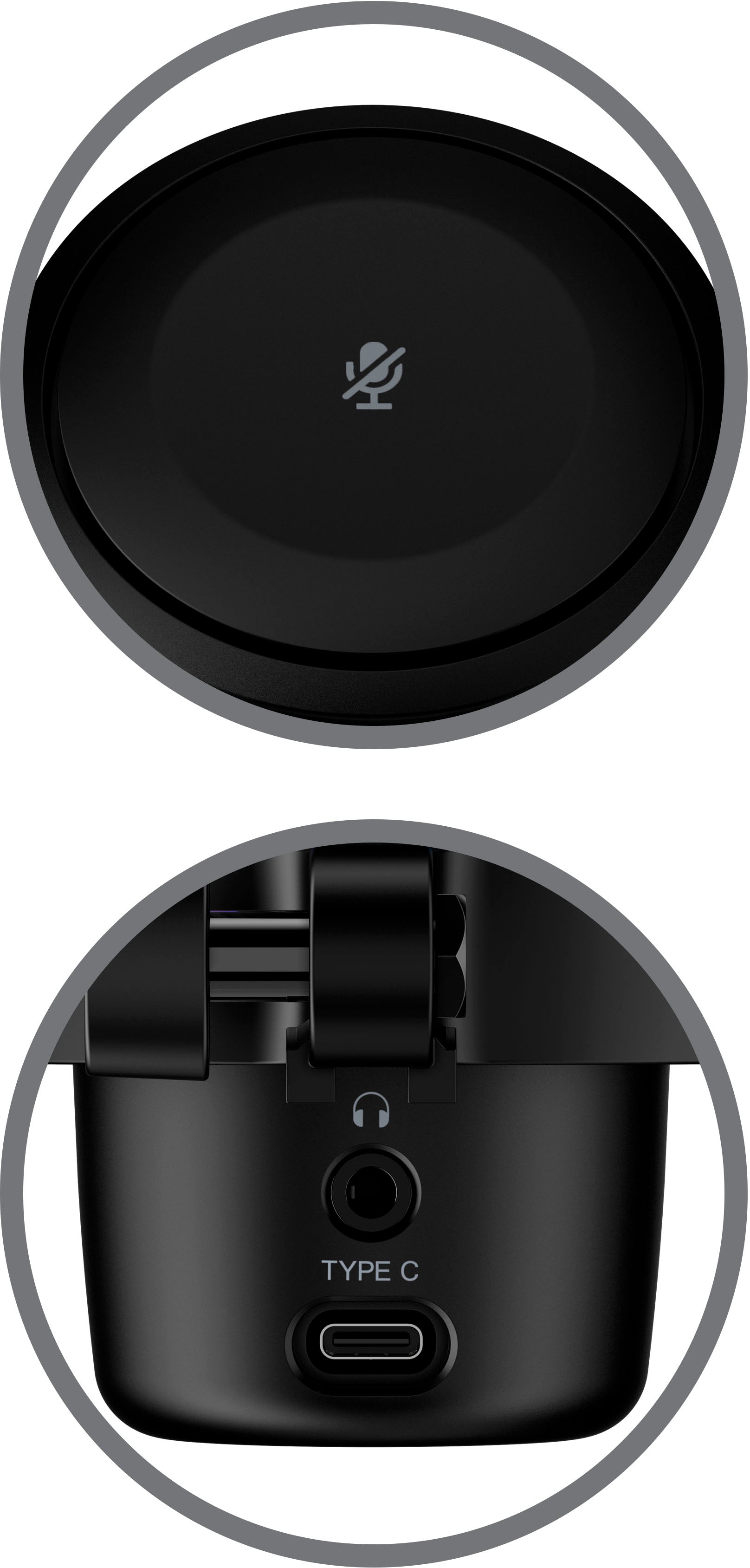 HP HyperX DuoCast USB Microphone, RGB Lighting, 3.5mm Audio, USB-C, Black - 4P5E2AA
