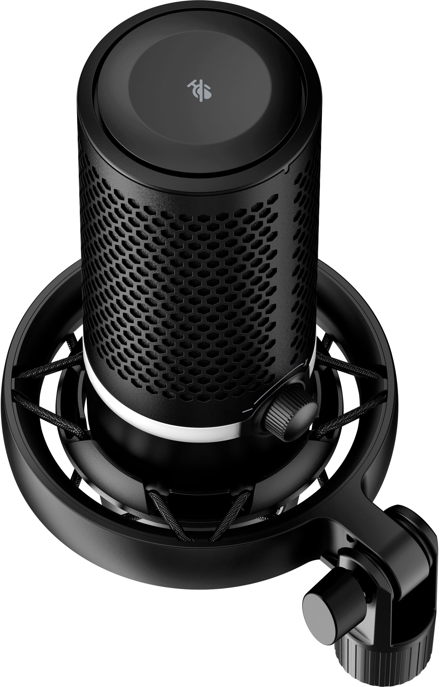 HP HyperX DuoCast USB Microphone, RGB Lighting, 3.5mm Audio, USB-C, Black - 4P5E2AA