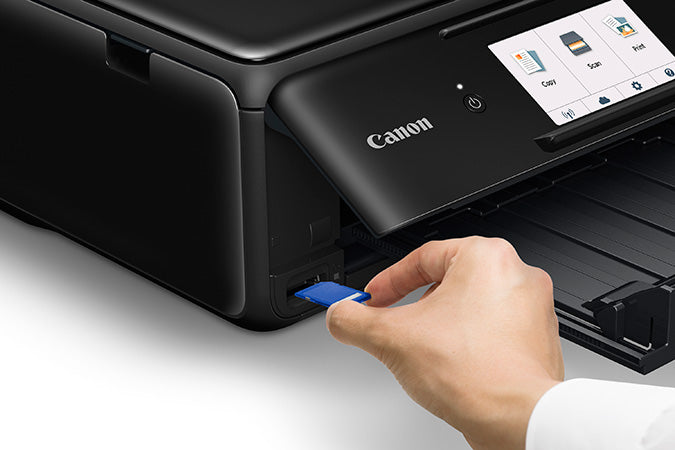 Canon PIXMA TS8120 Wireless Inkjet All-In-One Printer, Color Printer, Bluetooth, USB & Wi-Fi Connectivity, Black - 2230C002