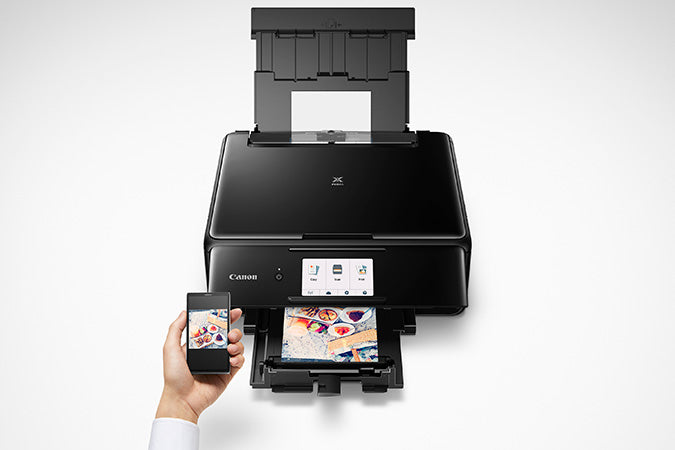 Canon PIXMA TS8120 Wireless Inkjet All-In-One Printer, Color Printer, Bluetooth, USB & Wi-Fi Connectivity, Black - 2230C002