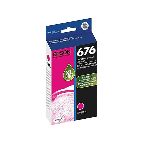 Epson 676XL DURABrite Ultra Magenta Ink Cartridge, XL Capacity - T676XL320-S