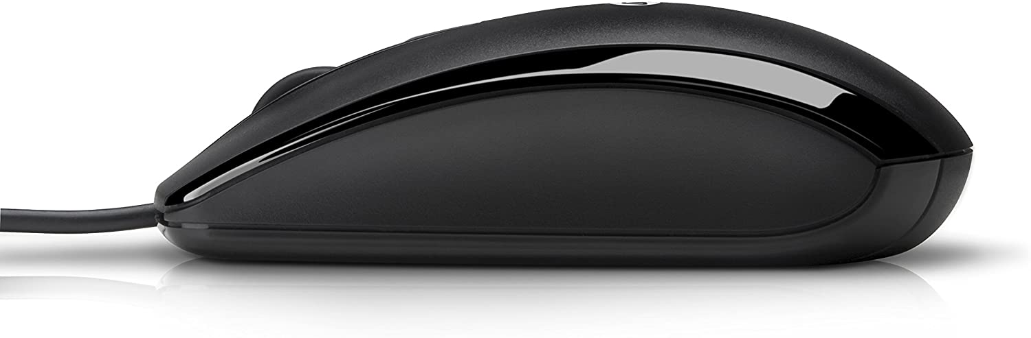 HP USB 3-Button Optical Mouse, 1000 dpi, Rubber Scroll Wheel, USB Type-A - KY619AA#ABA