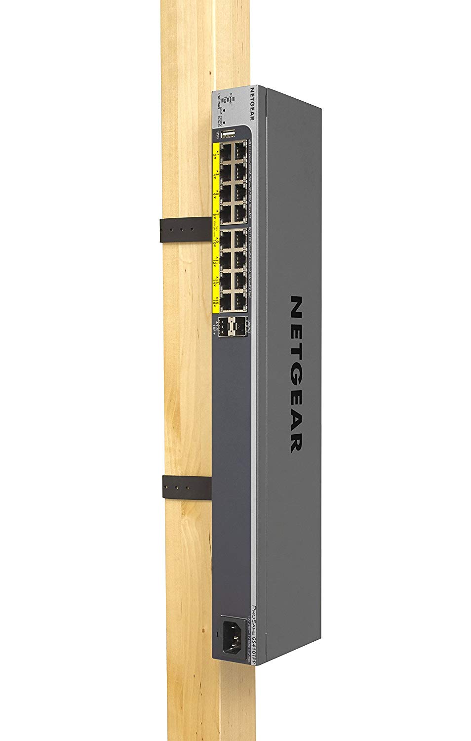 Netgear ProSAFE Easy-Mount 16-Port PoE+ Gigabit Smart Managed Switch,16 PoE+Ports,2 SFP Ports,GS418TPP-100NAS