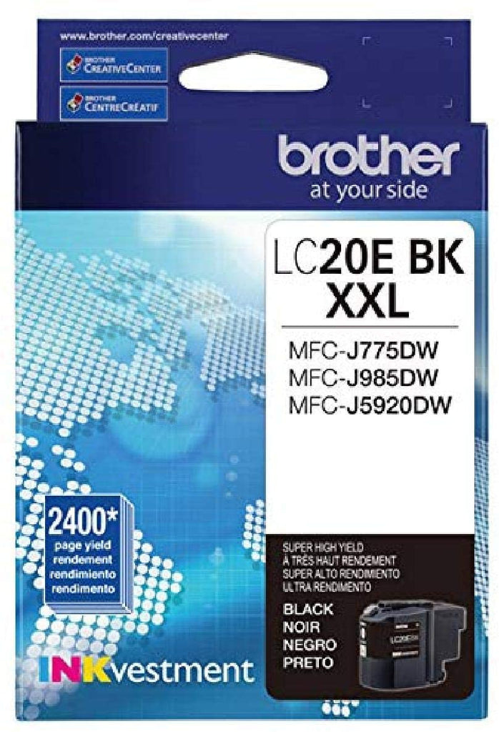 Brother Genuine INKvestment Super High-Yield Black Ink Cartridge, 2400 Pages - LC20EBK