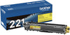 Brother Genuine Standard-yield Yellow Toner Cartridge, 1400 Pages - TN221Y