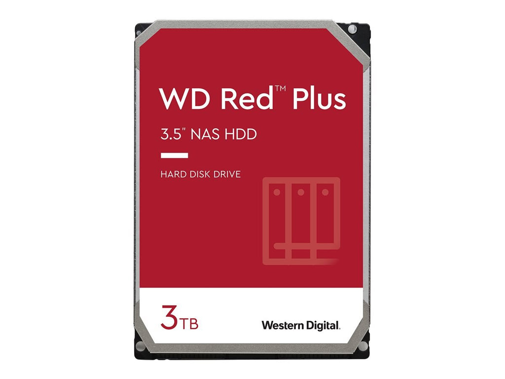 Western Digital Red Plus 3TB 3.5" NAS Internal Hard Drive, 128MB Cache, 5400RPM, SATA/600 - WD30EFZX