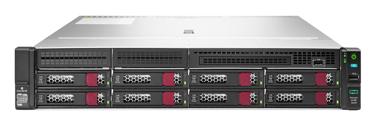 HPE ProLiant DL180 Gen10 2U Rack Server, Intel Xeon Scalable 4110, 2.10GHz, 16GB Memory, 500W - 879512-B21