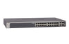 Netgear S3300-28X  28-Port Stackable Smart Switch, 24 x RJ-45 Ports, 4 x 10G Ports, 2 SFP+ Ports, Rack-mountable - GS728TX-100NES