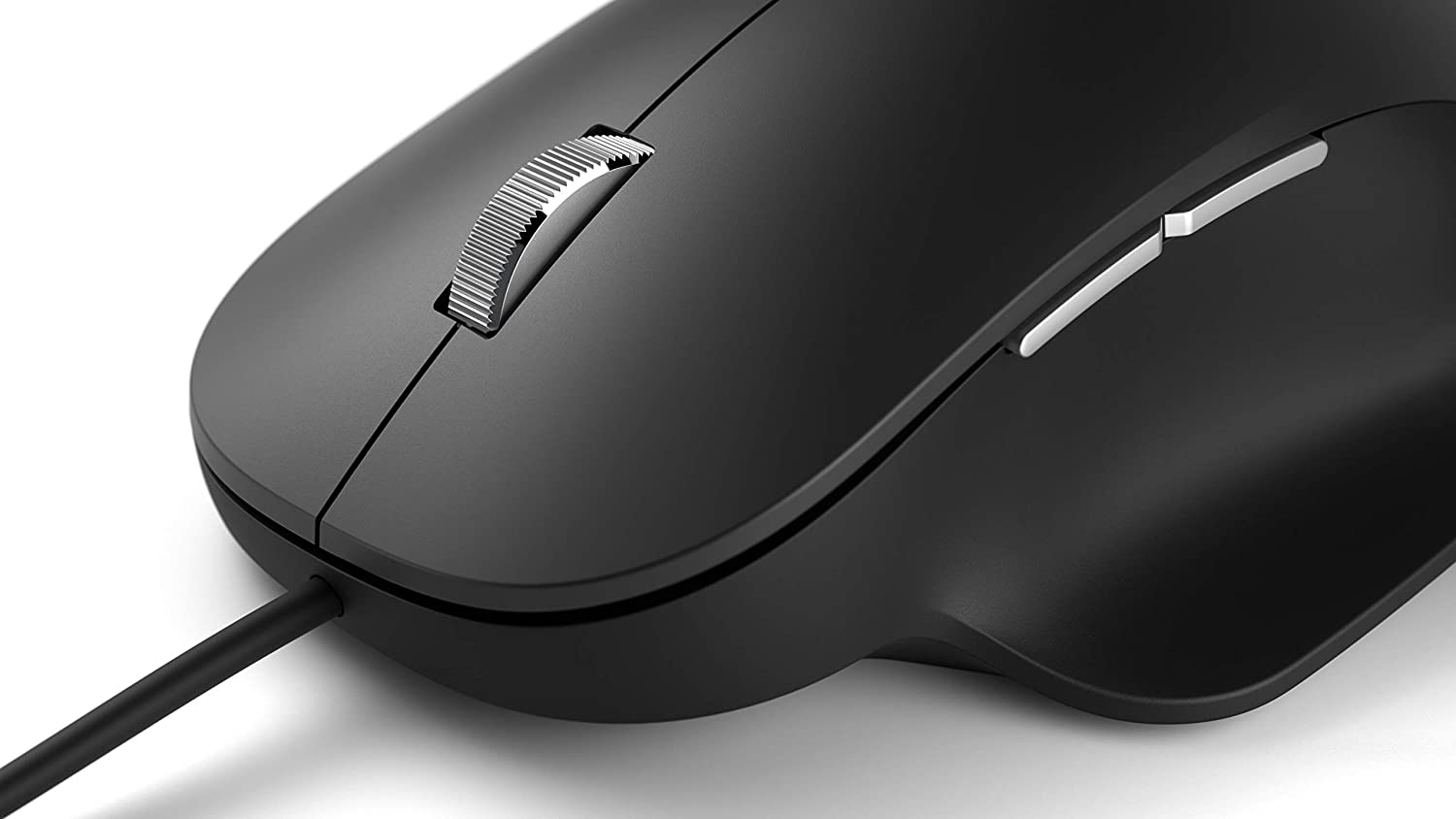 Microsoft Ergonomic Mouse, Wired, USB 2.0, 5 Buttons, 1000 DPI, Black - RJG-00001