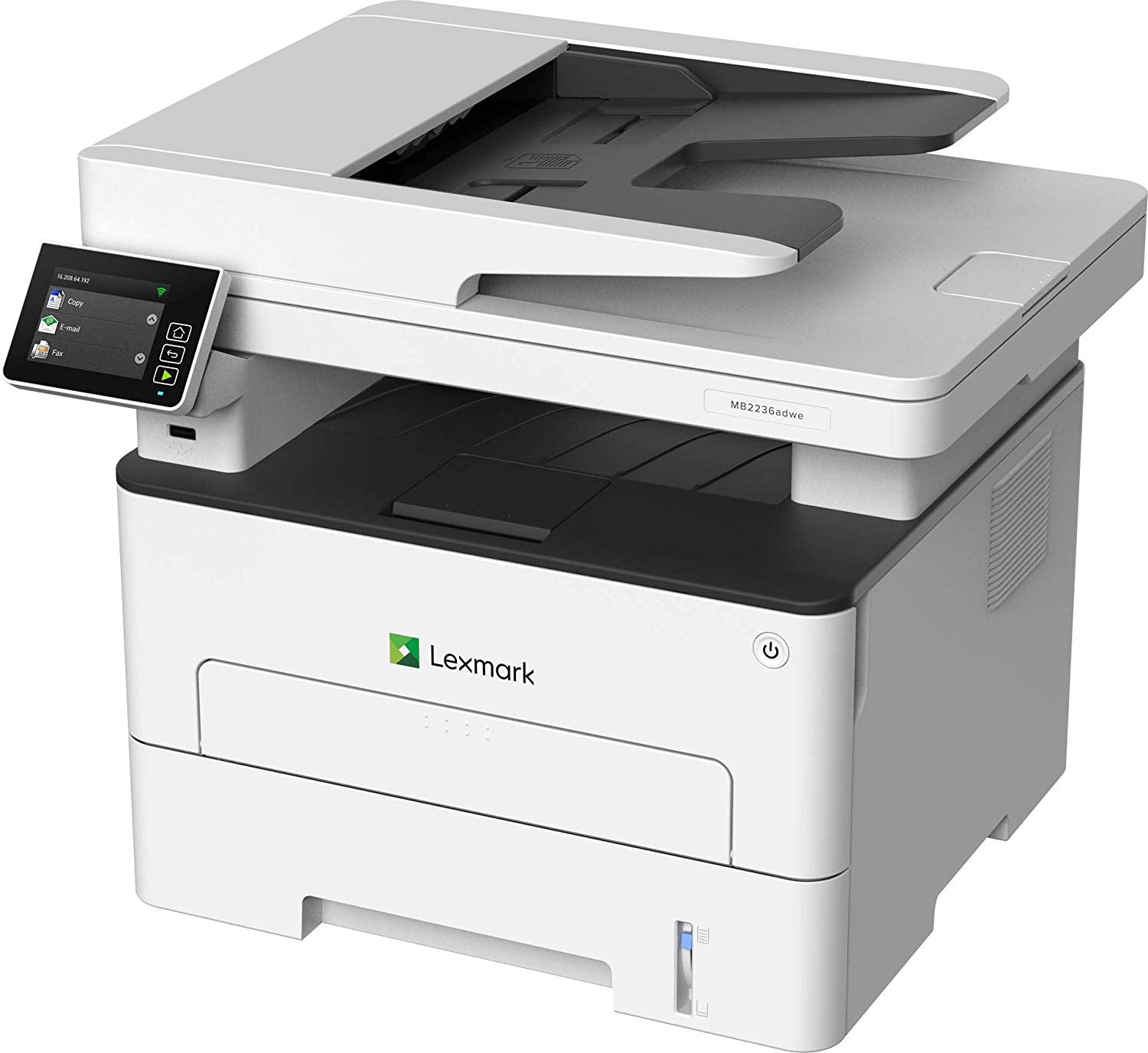 Lexmark MB2236adwe Laser Multifunction Printer, Monochrome, Copier/Fax/Printer/Scanner, 36 ppm, 600 x 600 dpi, Integrated Duplex, Ethernet, Wireless, USB - 18M0700