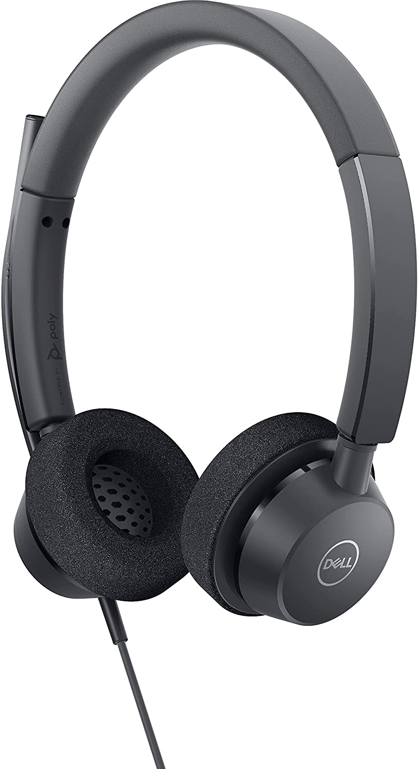 Dell Pro Stereo Headset - WH3022, Wired, USB, Adjustable Headband, Black - DELL-WH3022