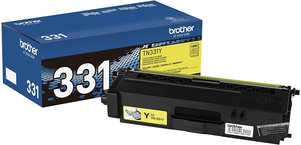 Brother Genuine Standard-yield Yellow Toner Cartridge, 1500 Pages - TN331Y